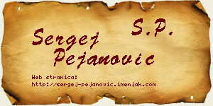 Sergej Pejanović vizit kartica